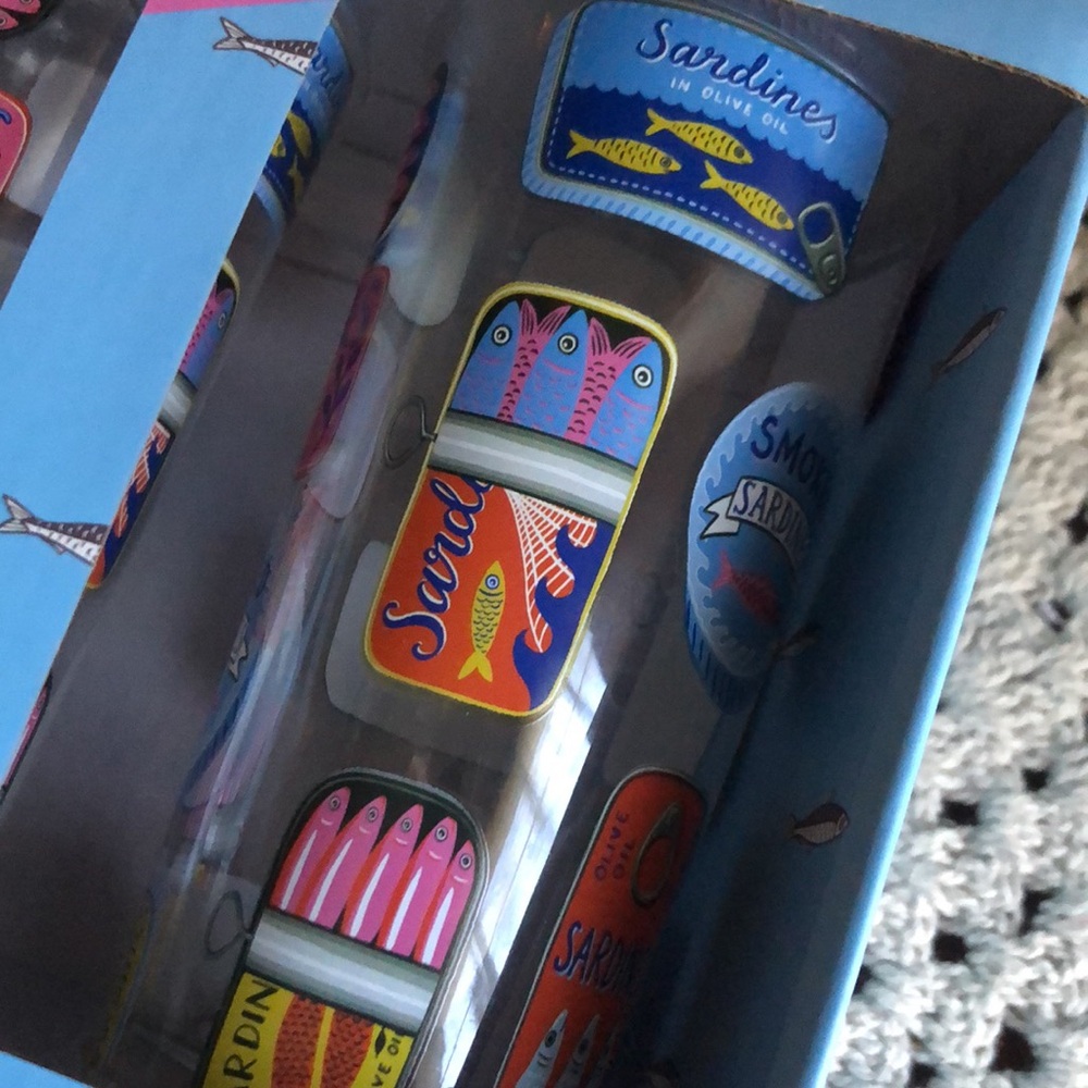 Colorful Sardines Pattern Glass Hiball Set - Picture 7 of 8